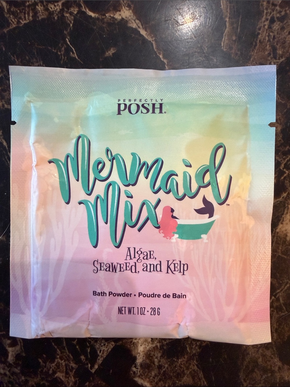 Perfectly Posh Mermaid Mix Bath Powder — Teal & Pink Gradient Pack
